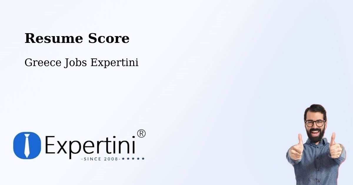 Resume Score & Job Description Match Tool – Sitagroí - Greece Jobs Expertini